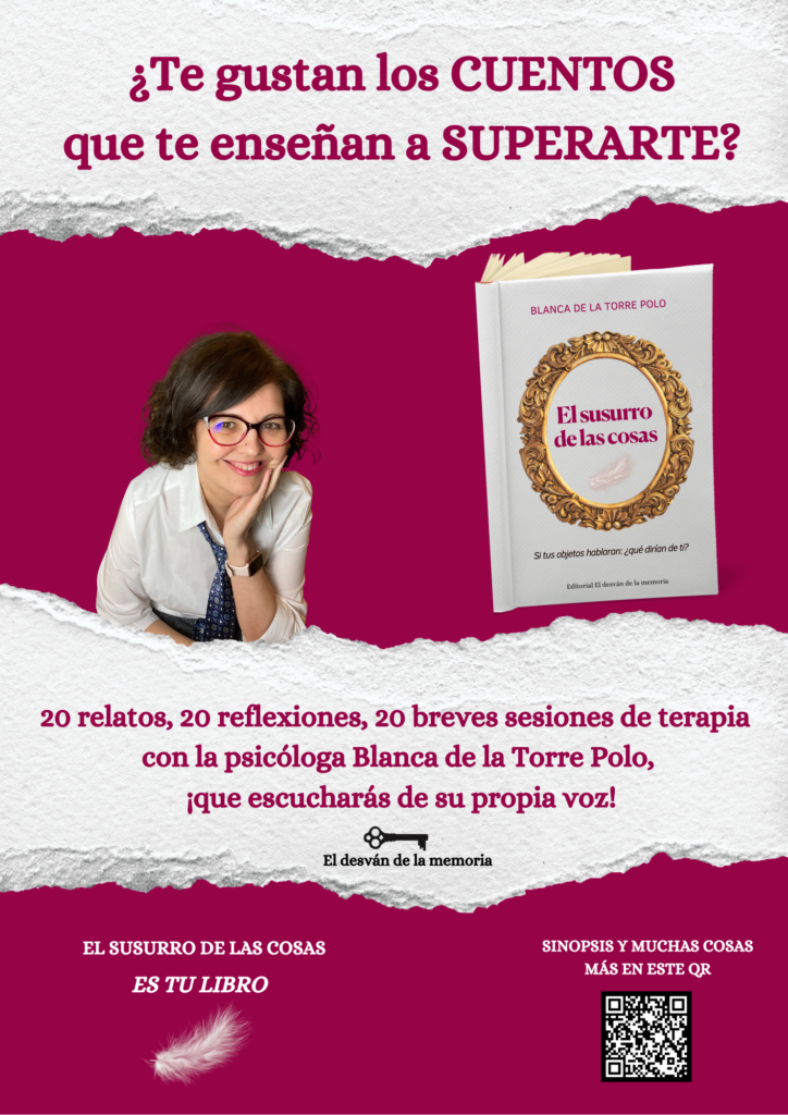¿Te gustan los cuentos que te enseñan a superarte? 20 cuentos, 20 reflexiones, 20 breve sesiones de terapia con la psicóloga Blanca de la Torre Polo que podrás escuchar de su propia voz a través de los códigos QR que aparecen en el libro.
